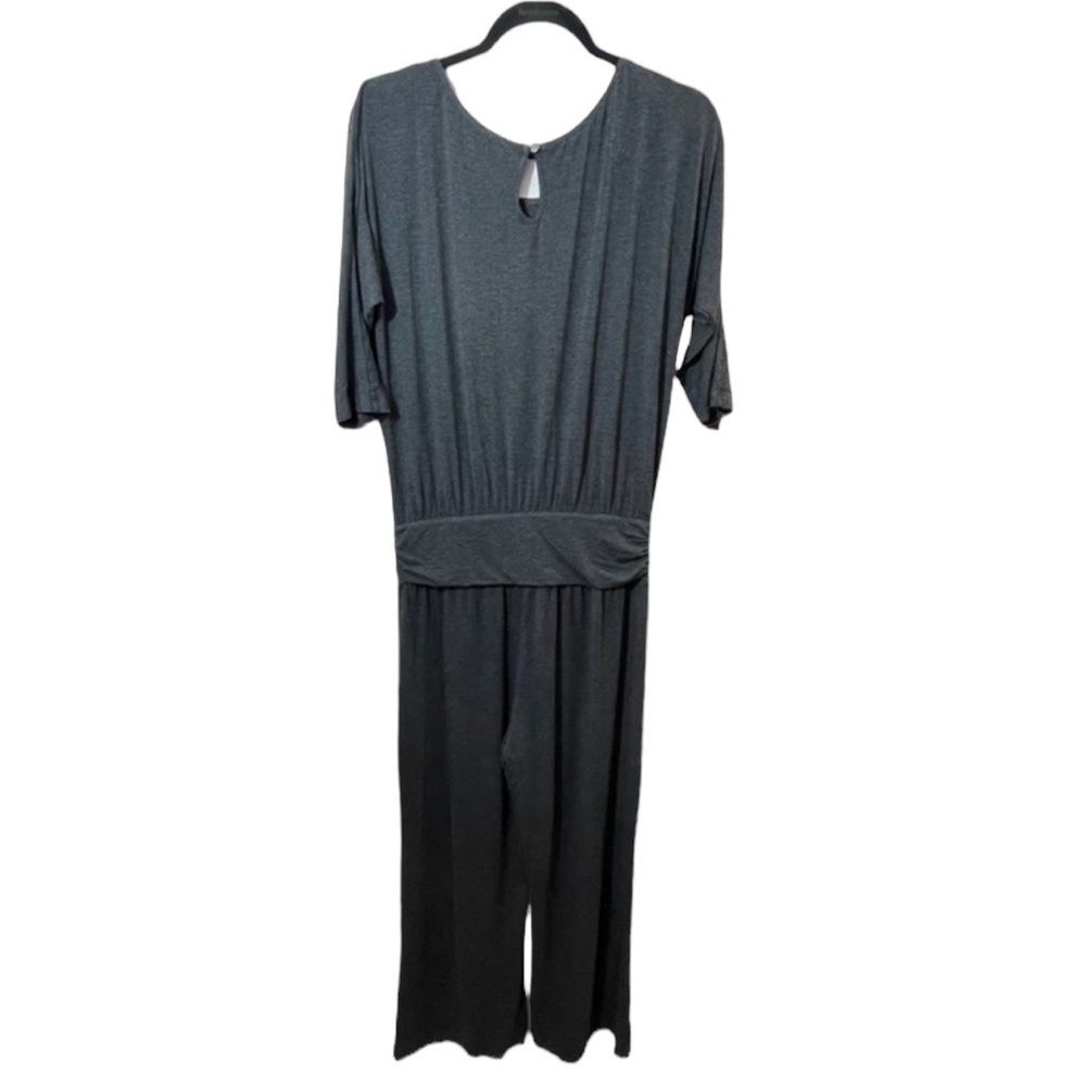 Soft Surroundings long sleeve Jumpsuit Gray stretchy minimalist size medium - Picture 3 of 7